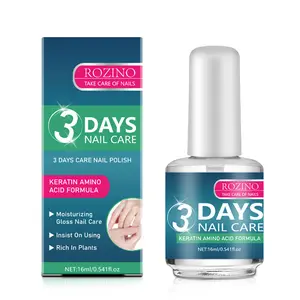 ROZINO 3 Days Nail Care Formula with Keratin Amino Acid & Aloe for Superior Nail Nourishment 16ml Bottle for Healthy Nails Manicure