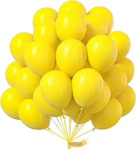 PartyWoo Yellow Balloons 100pcs 12 Inch Yellow Latex Helium Balloons for Birthday Baby Shower Graduation Sunflower Anniversary Engagement Bee Hawaiian Beach Lemon Theme Party Decorations Yellow-Y55