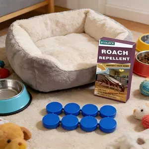 ECOLOCK Roach Killer Pro Gel Bait Kit - Eco-Friendly, Fast-Acting, Pet-Safe, Child-Resistant, Odor-Free, 90-Day Protection, Advanced Bait Formula, Solid Lockable Station, Indoor Kitchen Cockroach Exterminator