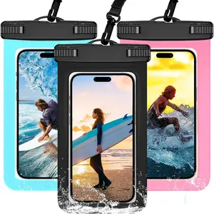 3 pack waterproof phone pouch IPX8 universal waterproof case dry bag phone protector for iPhone 15 14 13 12 11 pro Max Plus Xs XR x 8 Galaxy S23 S22 S21 S20 pixel up to 7.5 "(multicolor 3)