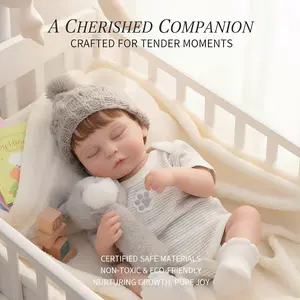 New Silicone Touch Baby Doll, 20 Inch Realistic Sleep Pose, Soft Full Body Toy, Perfect Birthday Gift for Kids, Collectible Quality, Cuddly Doll