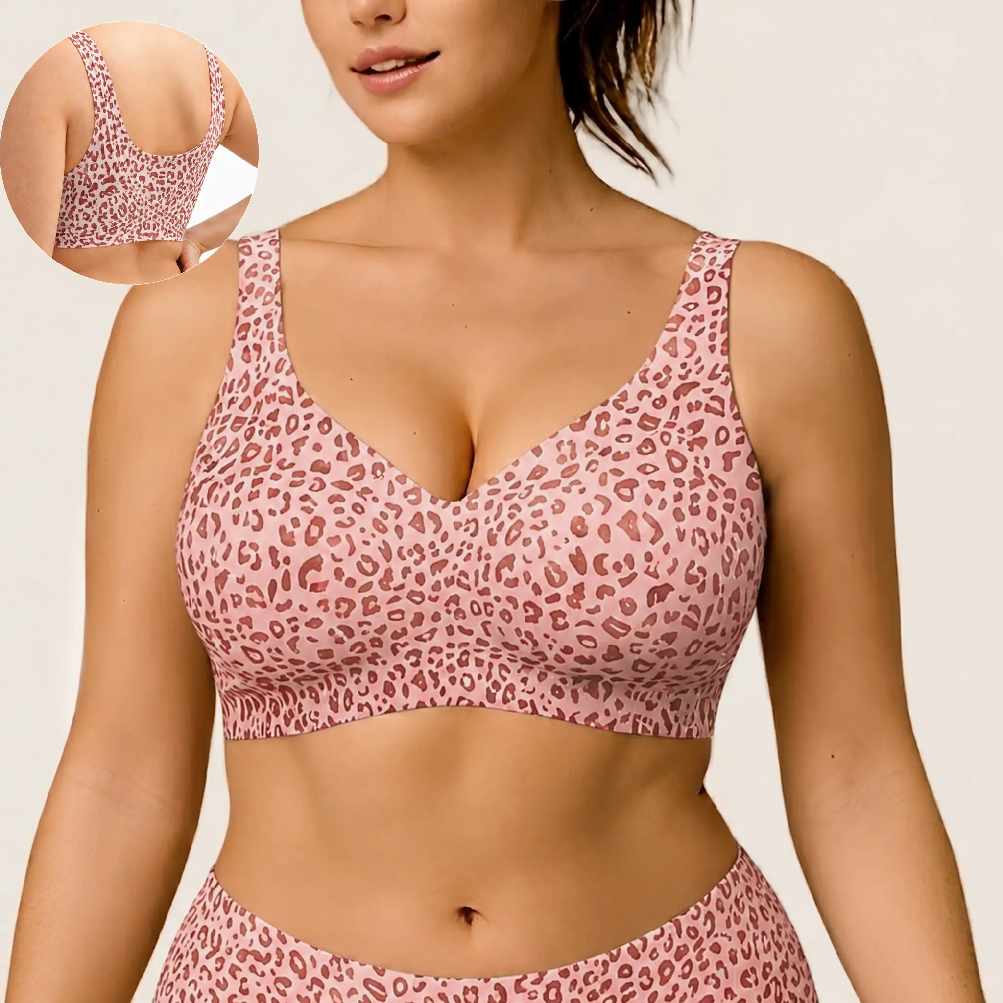 Soft Intention Women's Seamless Bra Wireless Soft Bralette Full Coverage Push Up T-shirt Comfortable Everyday Wear Supportive Sports Bra