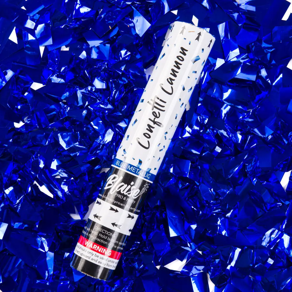 Blue Metallic Confetti Cannon Blue Metallic Confetti Cannon