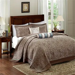 Madison Park  Aubrey 5 Piece Jacquard Bedspread Set - Blue, King Size