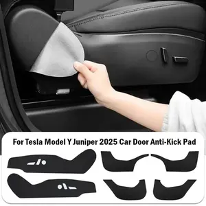Car Door Anti Kick Pads for Tesla Model Y Juniper 2025 Door Anti-kick Sticker Soil-proof Mat Children's Kick Pad Car Accessories