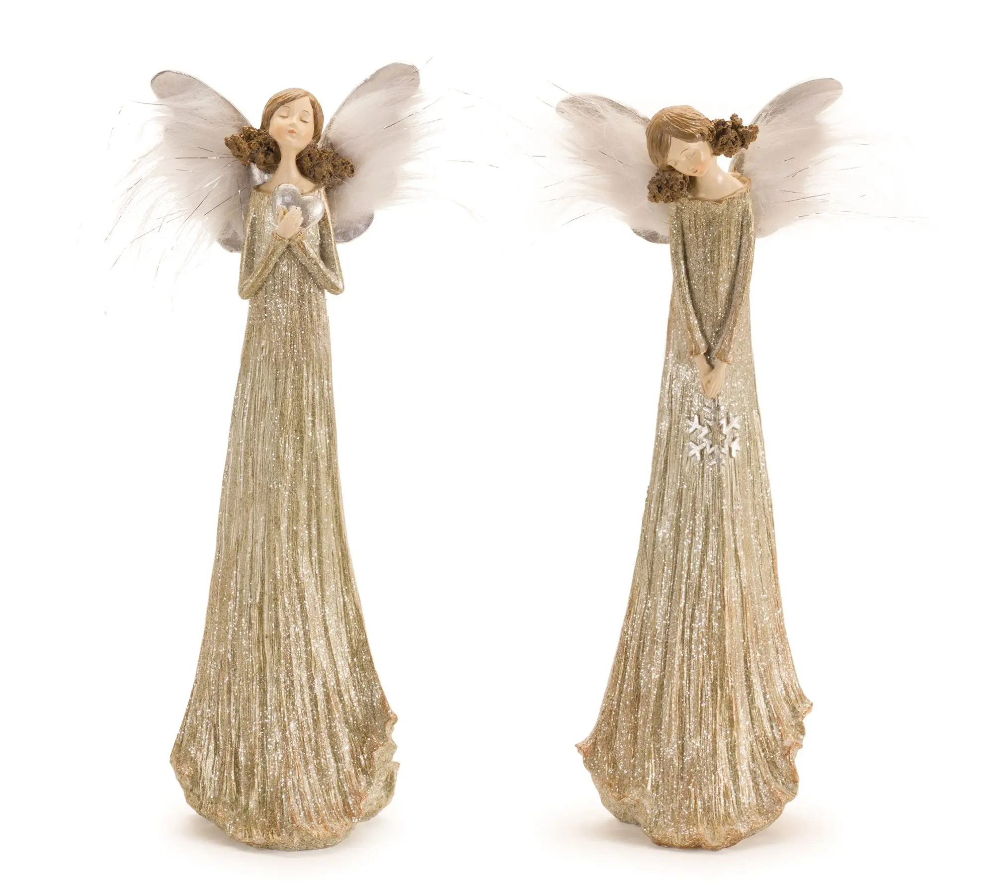 Melrose Winter Angel with Feathered Wings (Setf 2)
