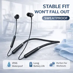 Voprene Neckband Sports Headphones Fitness & Cycling Headphones - 48 Hours of Playtime Running Wireless Headphones Audifonos bluetooth