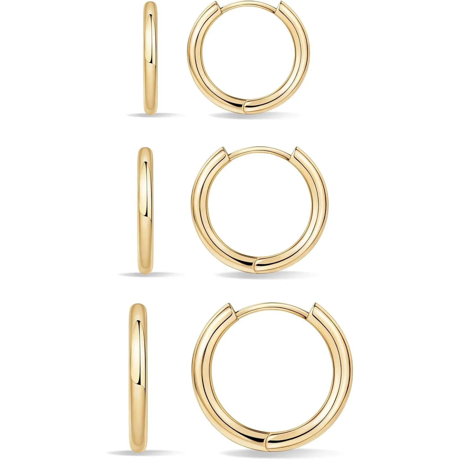 Gold-simple hoops 6 8 10