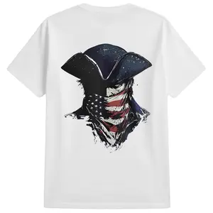 American Patriot Colonial Soldier Graphic T Shirt Men Women Cotton Short Sleeve Crewneck Casual Streetwear Summer Everyday Top