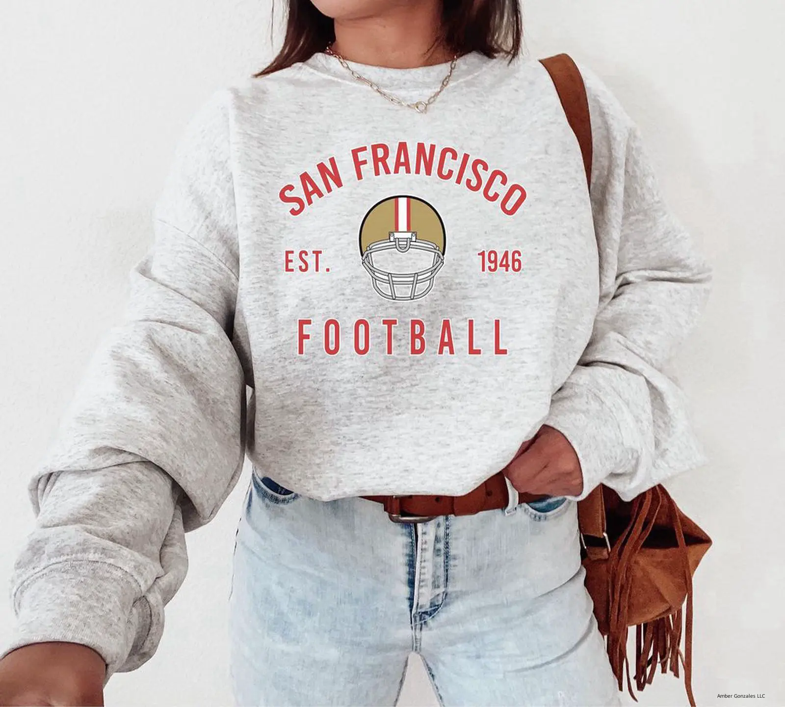 San Francisco Football Crewneck Sweatshirt / T-Shirt / Hoodie, The Niners, San Francisco Sweatshirt 49er Fans Gift, San Francisco Football Sweater