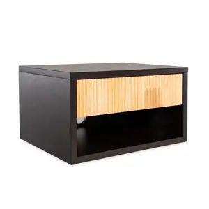 JONATHAN Y Elise 15.71" Classic Contemporary Floating Wall Mounted Nightstand with Soft-Close Tambour Drawer and Cable Hole