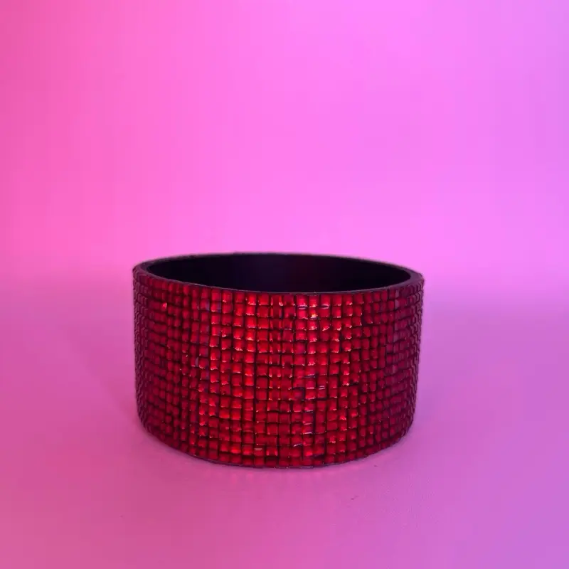 Crimson Gala Tumbler Boot for 40oz & 30oz Stanley | Aesthetic Red Sparkling Rhinestone Sleeve | Valentines, Elegant, Protective Fit