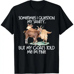 Funny Goat tee for Crazy People who Speak with Goats T-Shirt