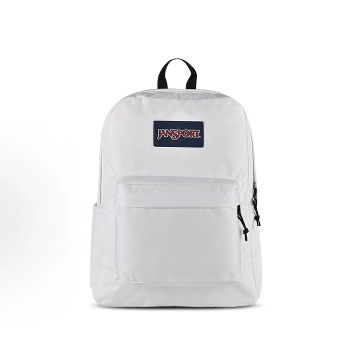 JanSport Jessber Classic Minimalist Backpack, Polyester, Unisex, White/Dark Red, for Daily Commute