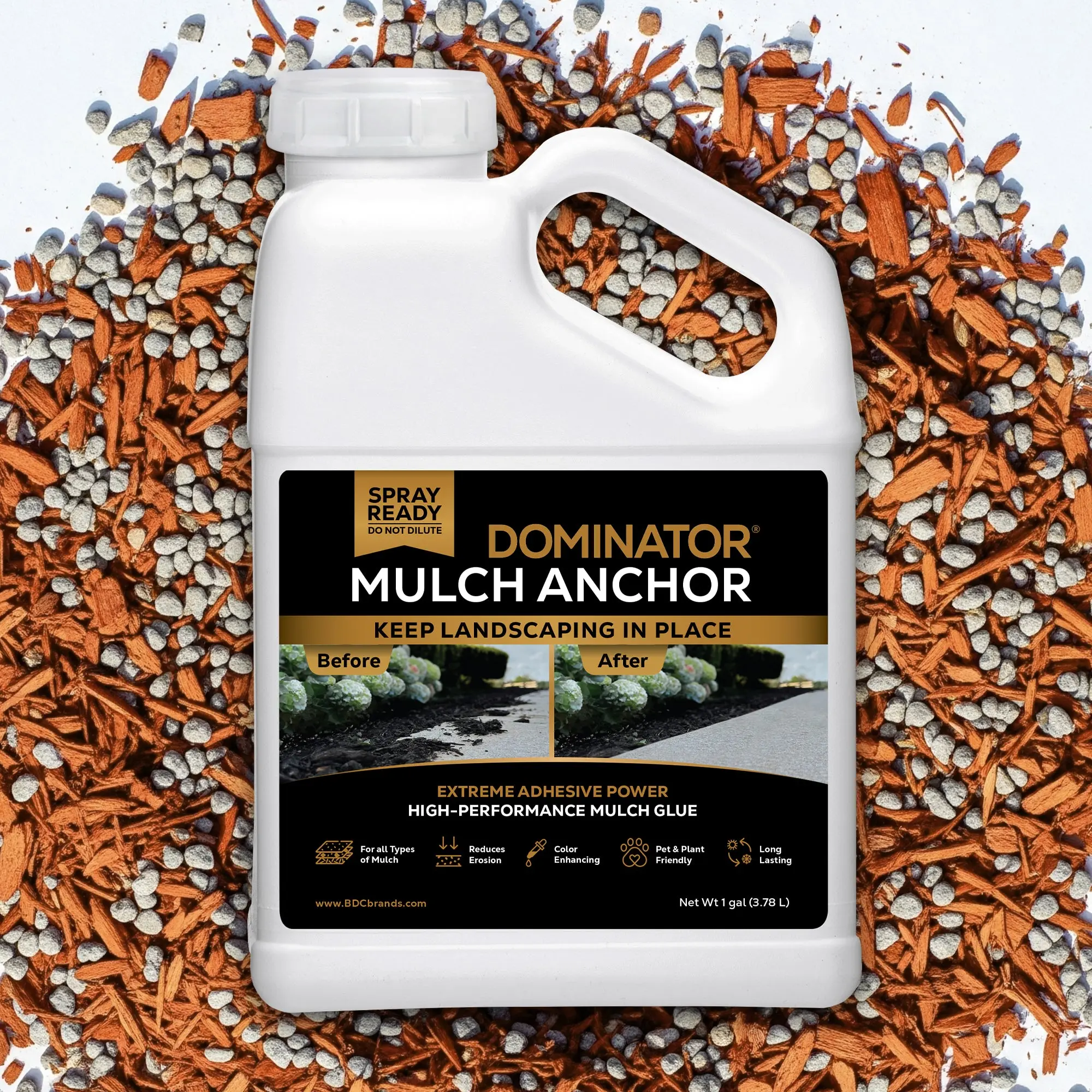 DOMINATOR Mulch Anchor - Locks Mulch, Reduces Erosion DOMINATOR Mulch Anchor - Locks Mulch, Reduces Erosion