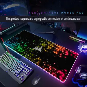CORSAIR Mouse Pad Rgb Xxl Laptop Mat Gaming Led Mousepad Backlit Keyboard Gamer Girl Table Pads Desk