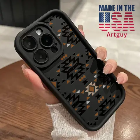 1.2mm Silicone Casing for iPhone Series (17 Pro Max,16 Plus,15,14,13,12,11,Air,XR) - Non-Slip, Shockproof, Anti-Drop, Durable, Geometric Design Cellphone Accessory with Raised Lips, Stylish Gift