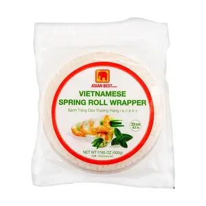 ASIAN BEST Thai Vietnamese Spring Roll Wrappers 22cm 500g - Perfect for Crispy Rolls