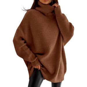 Imily Bela Womens Turtleneck Oversized Sweater Batwing Chunky Pullover Sweater Casual Fall Loose Knit Jumper Top