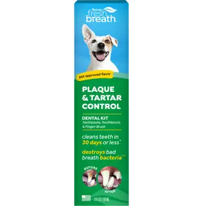 TropiClean Fresh Breath Peanut Butter Oral Care Kit for Dogs & Cats