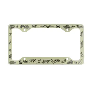Cute Critters License Plate Frame, Be Kind To All Kinds, Animals Car Accessories, Support Nature, Earth Day Gift