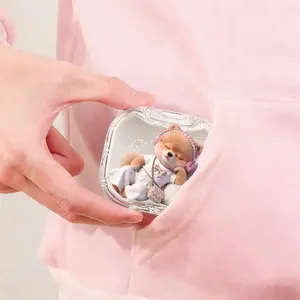 Japanese Soft Cute Small Animal Printed Braces Box, High-Value Portable Denture Storage Box, Teenager Special Orthodontic Retainer Case