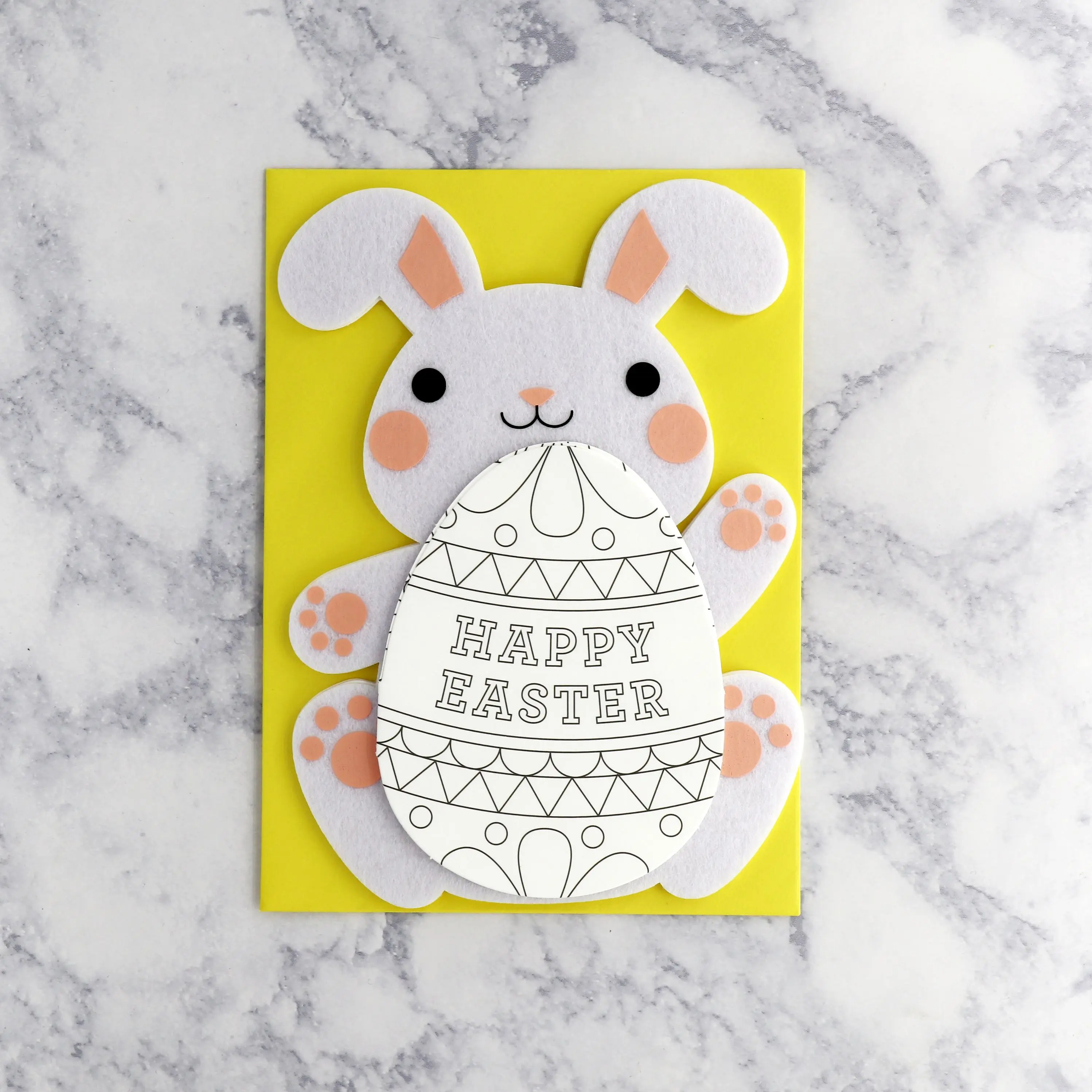 Die-Cut Bunny Easter Card
