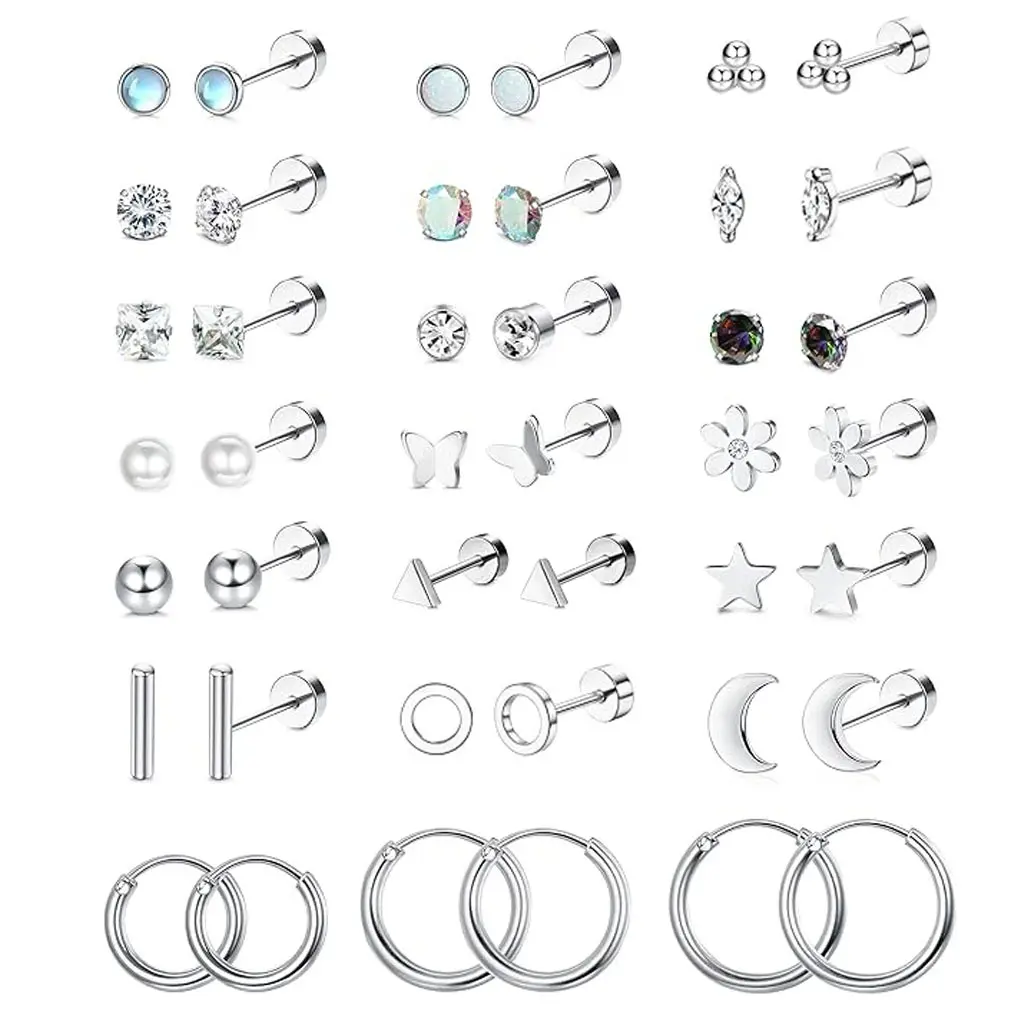 21 pairs of steel color