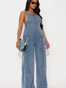 Katarina Washed Jumpsuit - Medium Wash