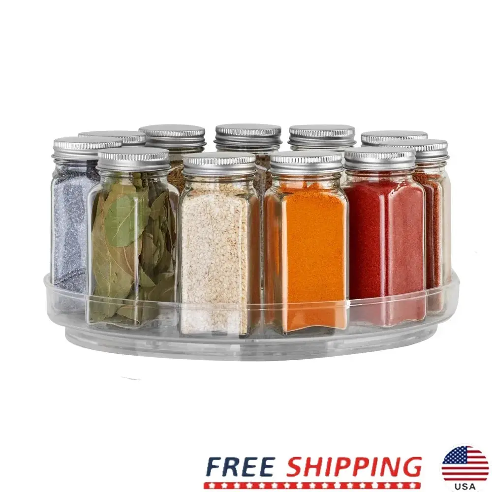 Clear Plastic Turntable Organizer