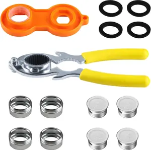 6- Faucet Aerator Removal Wrench Kit - 2 Sink Bubbler Wrenches + 4 M24 Aerators, Disassembly and Repair Spanner Tool