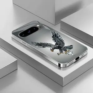 Suitable for [Google Pixel 9 Pro] Light luxury crystal eagle pattern and scorpion glass electroplated mobile phone case, exquisite and gorgeous 995