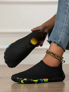 Women's Hiking Shoes, Comfortable Breathable Fabric, Slip-On Flat Sandals, Fitness Couples' Socks Shoes, Low-Top Beach Water Shoes, All Seasons, EVA Beach Shoes, Water Footwear