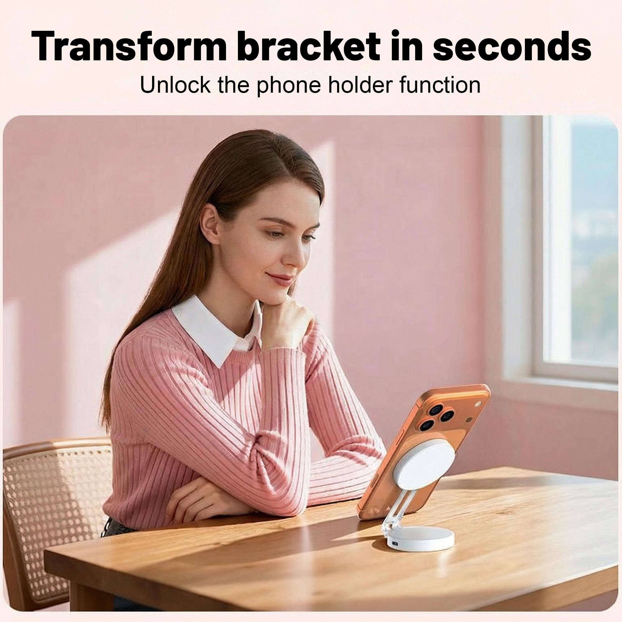 Magnetic Phone Fill Light, 360° Rotatable & 180° Tilt Rechargeable Selfie Light with 3 Light Modes, Portable Magsafe Beauty Ring Light for iPhone 12-17, Extendable Phone Stand for TikTok Live, Vlog, Makeup, Video Call, Photography Magnetic Phone Fill Light, 360° Rotatable & 180° Tilt Rechargeable Selfie Light with 3 Light Modes, Portable Magsafe Beauty Ring Light for iPhone 12-17, Extendable Phone Stand for TikTok Live, Vlog, Makeup, Video Call, Photography