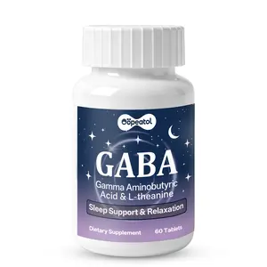 Oopeatol GABA Sleep Aid | Melatonin-Free with L-Theanine | Relax & Fall Asleep Faster, 60 Tablets