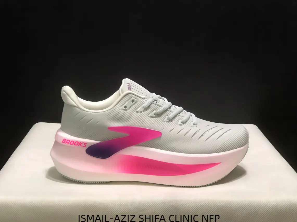 Sweet Tone Color‑Block Road Running Shoes Gray‑Pink Mesh Upper Shock‑Absorbing For Men Ladies