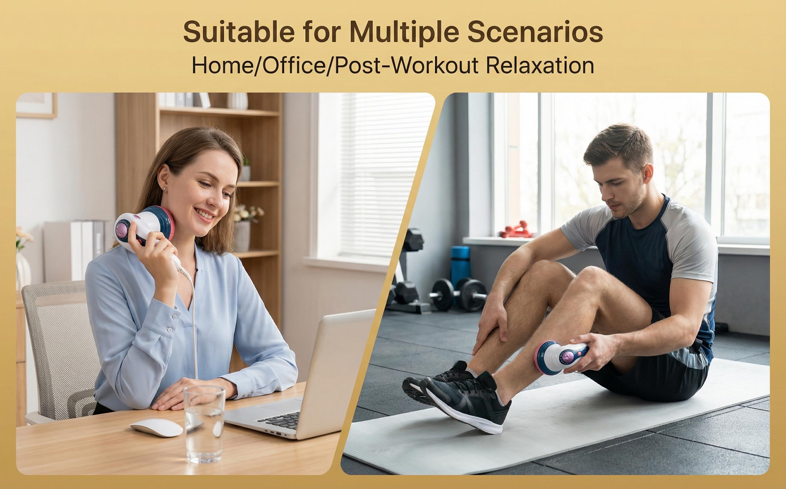 Durable 3 Mode Electric Vibration Handheld Supply, Three Detachable Replacement Heads for Easy Cleaning and Replacing, Portable Compact Size, Universal Daily Practical Tool for Indoor Residential Scenes