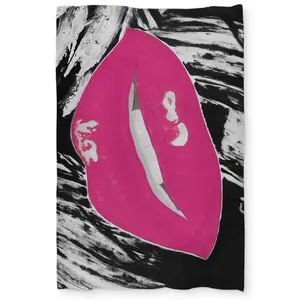 360 Stand Twin Size Duvet Cover Set - Kissable Pink, Glossy Lips Design, Glossy Finish, Feminine Glam, Microfiber Bed Set, Machine Washable Duvet, Stylish Bedroom Home Decor, Bedroom Bedding Set, Duvet Cover Sets