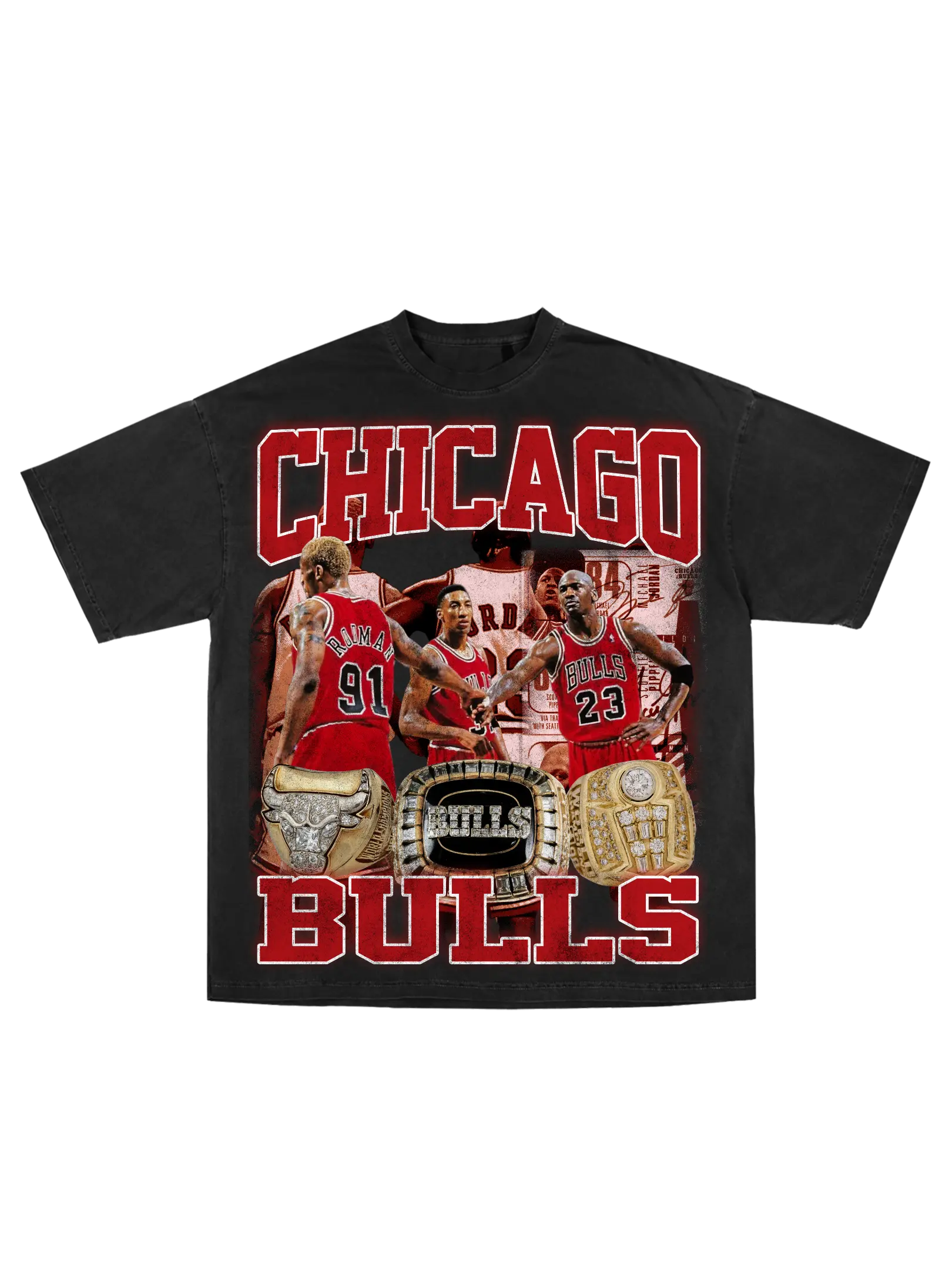 Youth & Adults 1996–98 Bulls T-Shirt, Vintage Basketball Graphic Tee, Retro Championship Fan Shirt, Game Day Streetwear, Unisex Apparel