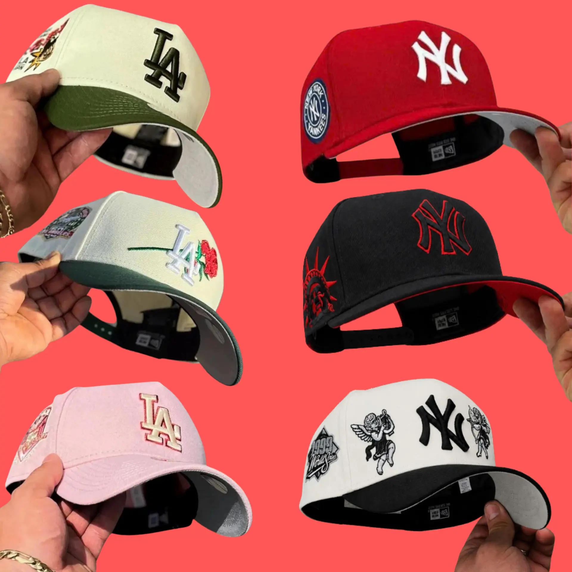 New Era MLB NY Yankees LA Dodgers 9FORTY Adjustable Baseball Cap – Premium Unisex Snapback Hat, Raised Embroidered Team Logo, Structured Crown, Cotton Twill Construction, Classic Baseball Fan Gear, Casual Everyday Wear, USA Collection 2026