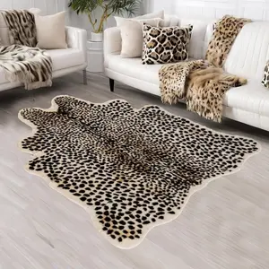 Leopard Rug   Print Rugs Soft Faux   Carpet for  Room Bedroom Living Room Teen Room  Decor ( Print 63.1 X 83 in)
