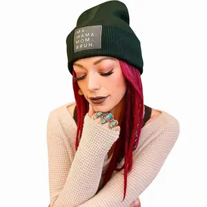 MA, MAMA, MOM, BRUH BEENIE Acrylic Beanie - Versatile & Unique Accessory for Casual Outings & Statement Wear, Perfect for Expressing Personality