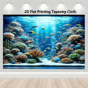1pc 2D Flat Basketball Street Art Polyester Tapestry - Wall Hanging for Living Room, Bedroom, Office & Party Decor