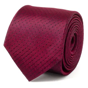 Red Pin Dot Men's Tie - Elegant Stylish Design