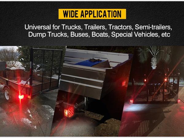 Partsam Led Trailer Lights Smoked Red Combination Led Stop Tail Brake Turn Signal Light for Trailers Partsam Led Trailer Lights Smoked Red Combination Led Stop Tail Brake Turn Signal Light for Trailers