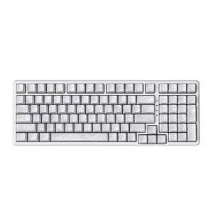 FURYCUBE K99 Pro Wireless Creamy Mechanical Keyboard  Bluetooth / 2.4G 3 Modes Side Engraved Gaming Keyboard For Laptop Computer 99 Keys RGB PBT Keycaps 3/5 Pin Hot Contour Line,Cream Sound,Keyboard Designed for Career Women