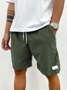 Men's Solid Color Drawstring Waist Shorts, Regular Fit Casual Comfy Shorts for Summer, Men's Bottoms for Daily Wear, Loungewear