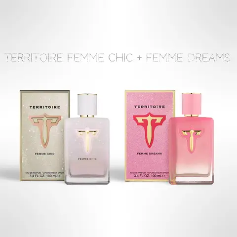 Territoire Femme Chic + Territoire Dreams EDP For Women 100ml (3.4oz)  2x100ml Long lasting fragrance for women