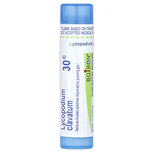 Boiron Lycopodium Clavatum, 30C, Bloat & Gas Relief, Approx 80 Pellets
