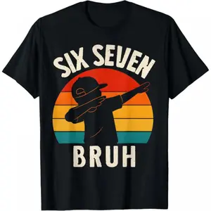 67 Meme 6 7 Numbers Dabbing Six Seven Bruh Funny Boys T-Shirt